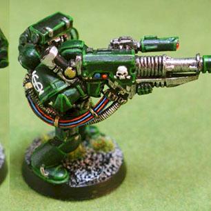 Dark Angels lascannon by drzero