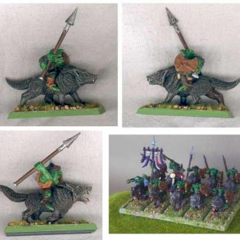 Goblin Wolf Rider Unit by skeeter