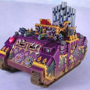 Slaanesh Command Rhino with Warp Amp by Commander Y