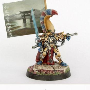 Eldar Phoenix Lord Asurmen with freehand banner by Mahon