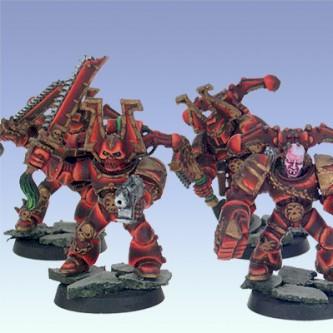 WH40K Khorne Berserkers unit - close up by leprechaun studio