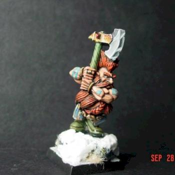 a dwarf mini painting for a contest by Bjorn firewolf