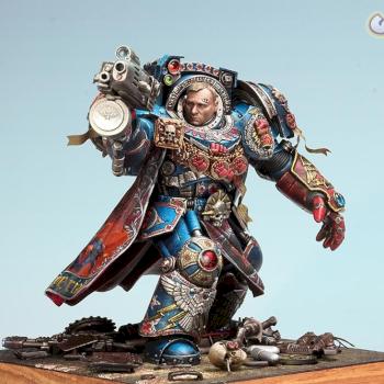 Crimson Fists 1st Company Captain by Yellow one