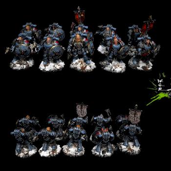 Space Wolves Legion Grey Slayers Close Combat Squad by CroWarGamePainting