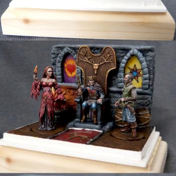 Diorama: Stannis Baratheon, Davos Seaworth, Melisandre by Corgon