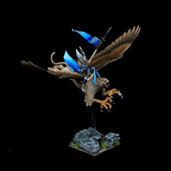 High Elves Prince on Griffon by warhamsterpainting