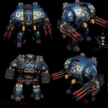 Leviathan Dreadnought Ultramarines Commission Job by CroWarGamePainting