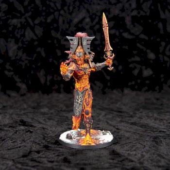 Eldar Avatar on Snow Base by GretchinDeathKommand