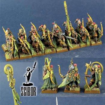 WARHAMMER Wood Elf Glade Guard PAINTED by Scibor