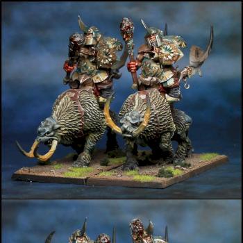 Ogre Kingdoms Mournfang Cavalry by lono