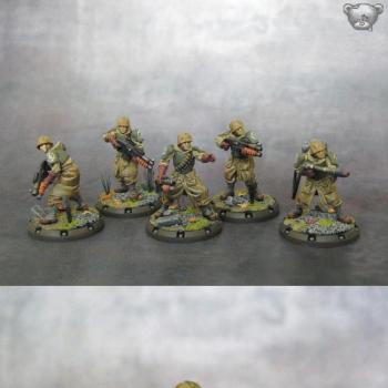 Dust Tactics-Allies-Assault Rangers Squad by Cybaer