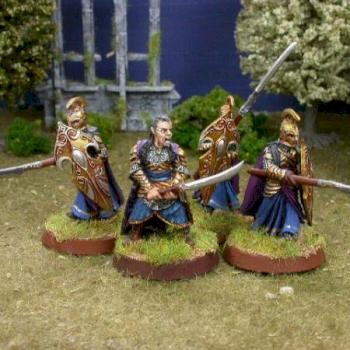 lord of the rings Elrond with elves by darkrealm miniatures