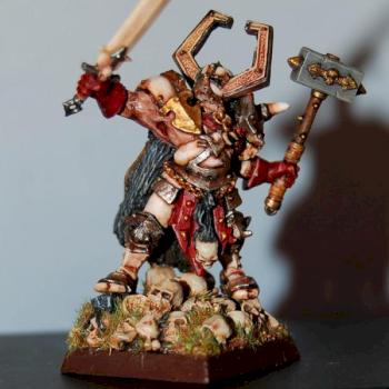 Champion of Khorne in bone armour by Kester