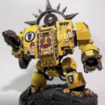 Imperial Fists Second Company Dreadnought by BobaHat