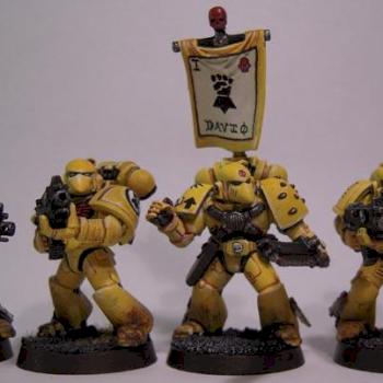 Imperial Fists Second Company Tactical Squad (first 5) by BobaHat