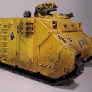 Imperial Fists Second Company Rhino by BobaHat