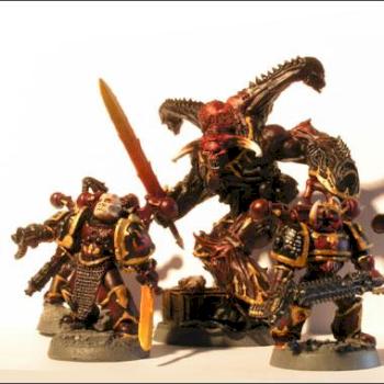 Daemon Prince and Chaos Space Marines (Word Bearers) by Miglo