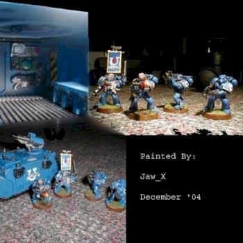 UltraMarines Razorback & Marines by jaw x