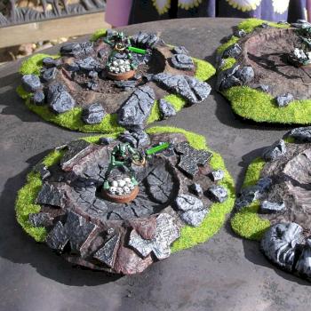 Custom 28mm Cratered Landscape terrain set by necron2.0