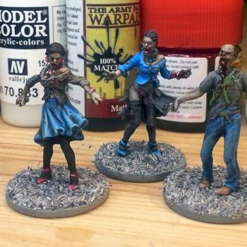 Zombicide zombies (speed-painted for the table) by Big_Bunny