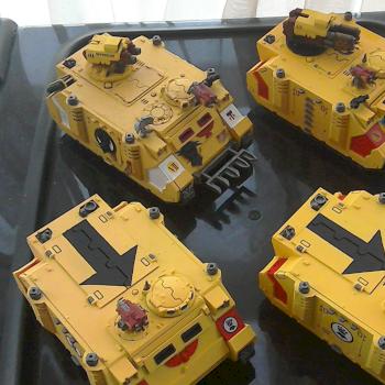 Imperial Fist Rhinos and Razorbacks by Mr.Flibble