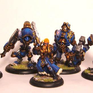 WARMACHINE Cygnar Stryker and Puppies by Otar