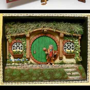 Bilbo Baggins (diorama in a book) by Luca Masetti