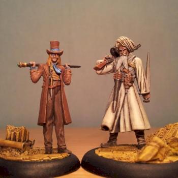 Malifaux Wastrel and Sidir Alchibal by Nickienogger