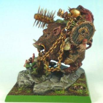 Ripgore Morfang - Orc Warboss on Boar by Turelio