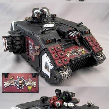 Land Raider to Land Raider Crusader - Black Templar by misterjustin