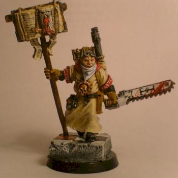 Imperial Missionary/Priest with Chainsword by Plaguelord