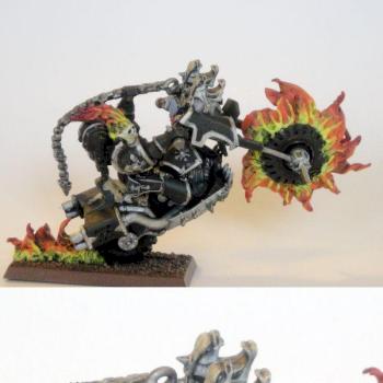 Ghost Rider Chaos Space Marine biker champion by Ace Bronson