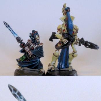 Eldar Iyanden Spiritseer Warlock and Wraithguard by Ace Bronson