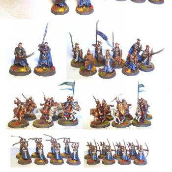 Lord of the Rings High Elf Army led by Elrond and Gil Galad by FeldungAnfauglir