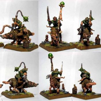 skaven plage priest on giant rat by endol