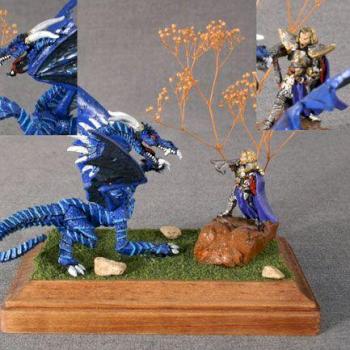 Dragon vs. Knight Diorama by stormwarning