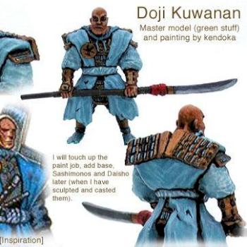 Scratchbuilt (green stuff) Samurai (Doji Kuwanan) by kendoka