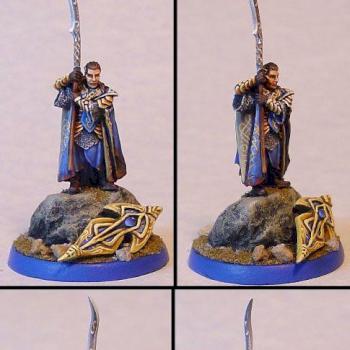 LOTR Gil-Galad with shield on sculpted base By James by Wappellious