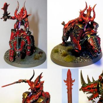 Bloodcrushers Of Khorne / Zerschmetterer by shlaeNg