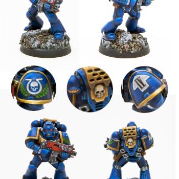 A space marine of Ultramarines by 311random