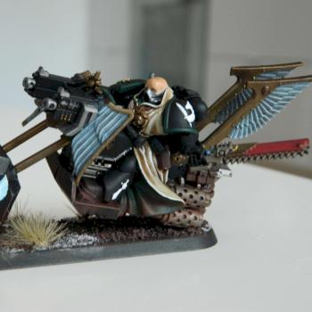 Ravenwing Sargent on his 'Custom Chopper' by DarkAngelDan