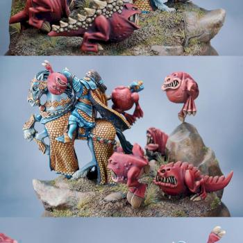 Valten and the Squig Attack by mrika