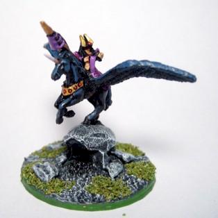 Warmaster (10mm) Sorceress on Dark Pegasus (Morathi) by legdba