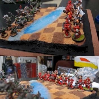 Blood Angels vs. Orks chessboard by DarianZG