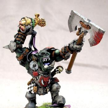 Painted Warhammer Black Orc Character by monkeyboy30672