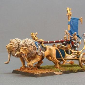 White lion Chariot by fortress miniatures