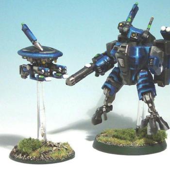 Tau Crisis Suit with Drone by Ghost of War