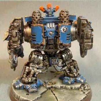 Ultramarines Dreadnought 1st Company by darkartminiatures