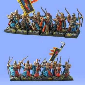 Brettonnian peasant bowmen unit by PeJot