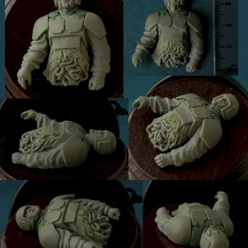 Dead human trooper (56mm human size) by Papah